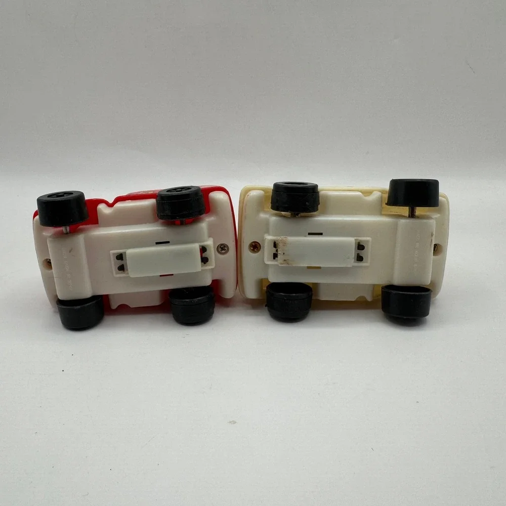 Toy Vehicle Set Toddler Red White Fire Truck Ambulance Hong Kong Vintage